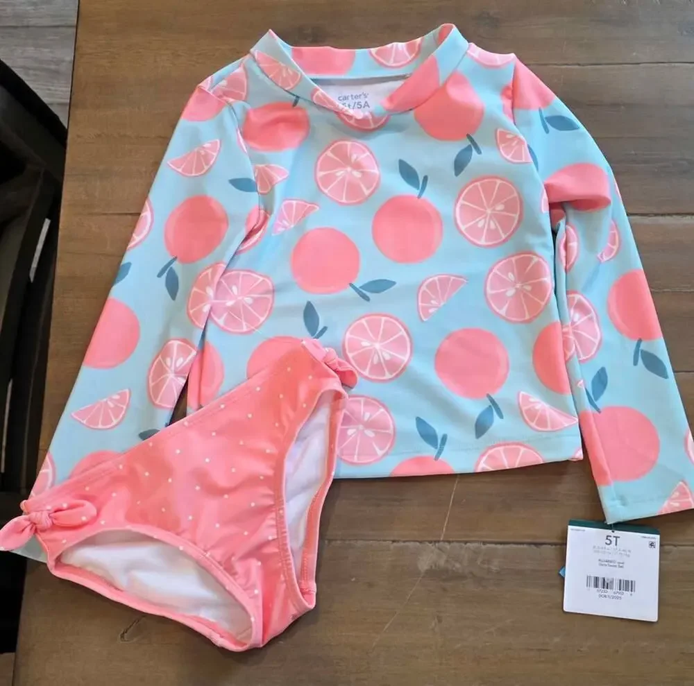 NWT Carter's Girl's Swim Set - Size 5T (Pink&Blue)